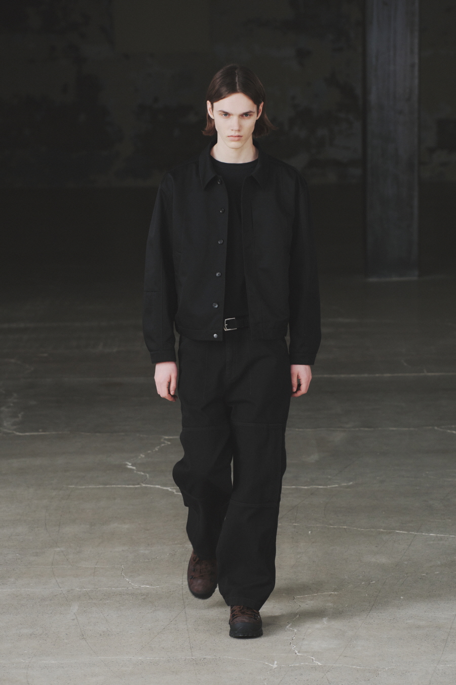 MUSINSA | INSILENCE Panelled Cotton Twill Jacket BLACK